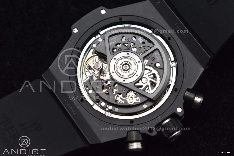 Edition Bang Hublot On Black Big Dial 1:1 Strap Titanium 898 Best Black Rubber Skeleton Sporty Unico ZF A 1114